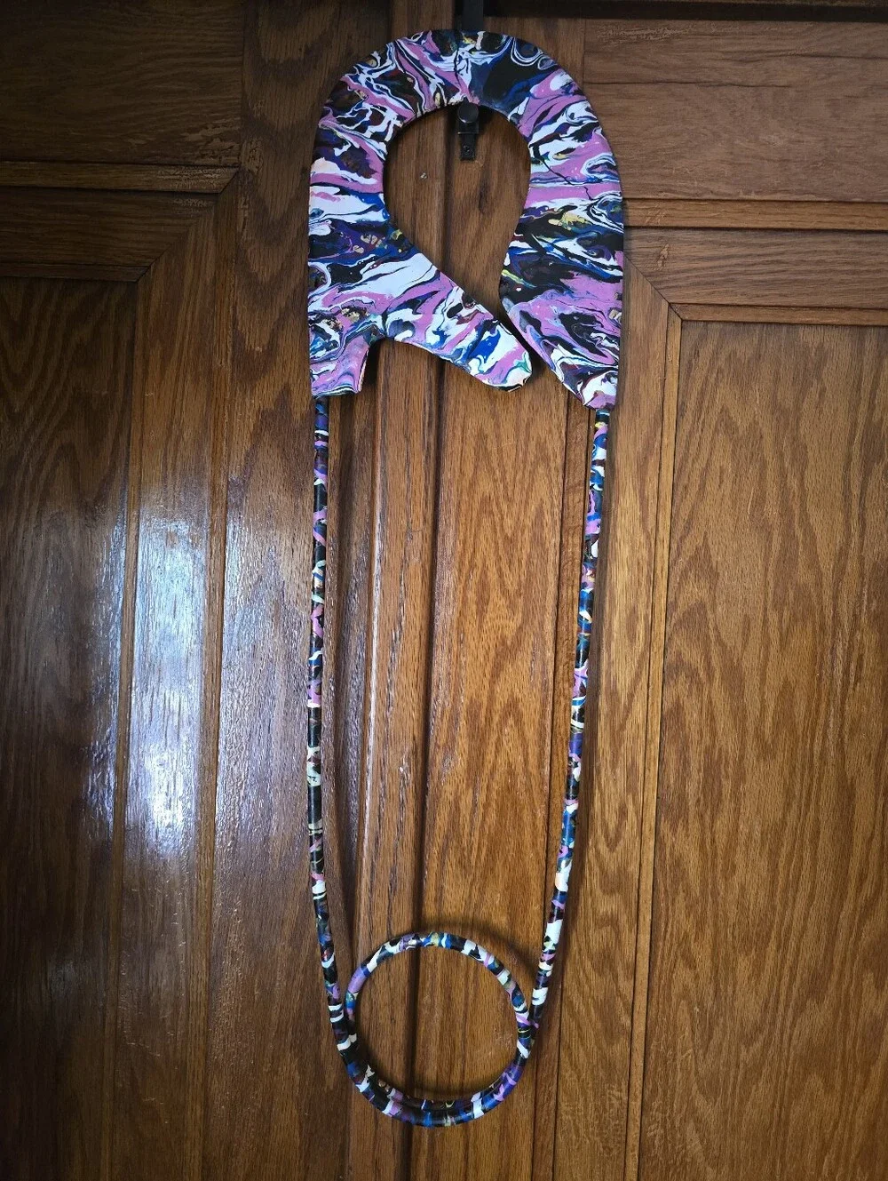 HANDCRAFTED Upcycled Metal Safety Pin HANDPAINTED Unique Wall Art Decor OOAK